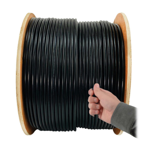 Tripp Lite series Cat6 Gigabit Solid Core UTP PVC Bulk Ethernet Cable, Black, 1000 ft. (304.8 m), TAA