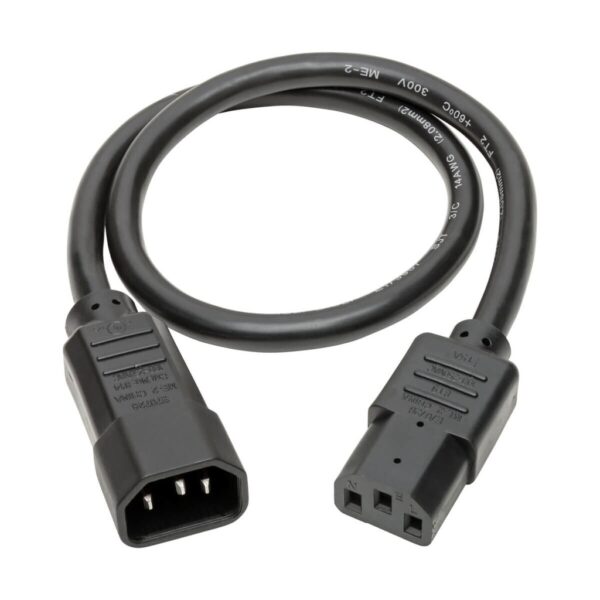 f175830349d208ec41bf1d33c9440502 Tripp Lite series Heavy-Duty PDU Power Cord, C13 to C14 - 15A, 250V, 14 AWG, 1.5 ft. (0.45 m), Black