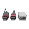 Tripp Lite series MTP/MPO Parallel Optics Base-8 Migration Fiber Adapter, Polarity A to B, 12 Fiber, 40GB/100GB, OM4 M/F, Magenta, 8 in.
