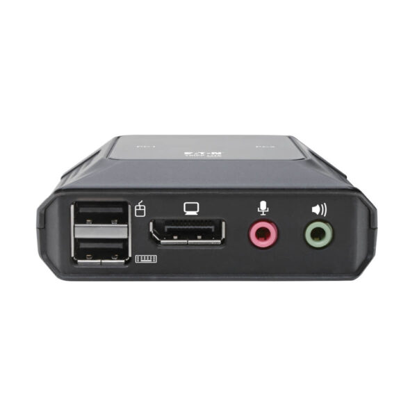 Tripp Lite series 2-Port DisplayPort 1.1/USB KVM Switch with Audio/Video, Built-In Cables, USB Peripheral Sharing