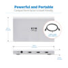 Tripp Lite series 4-Port Thunderbolt 4 Hub - 8K, 2x 4K 60 Hz, USB 3.2 Gen 2, USB-A Port, 100W Charging, Gray