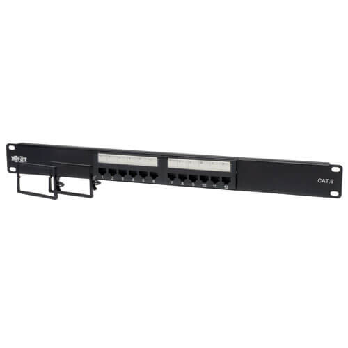 f19d4ee14b55a95826b6b7324669828b Tripp Lite series 12-Port 1U Rack-Mount Cat6/Cat5 110 Patch Panel 568B, RJ45 Ethernet, TAA