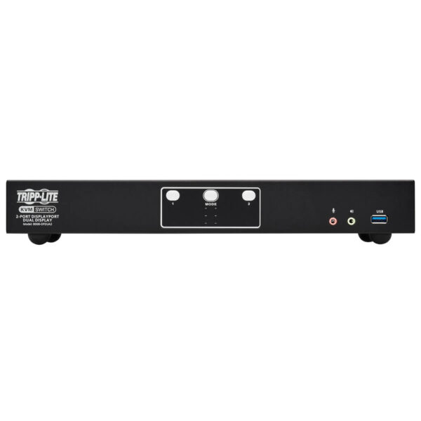 Tripp Lite series 2-Port DisplayPort Dual-Display KVM Switch - 4K 60 Hz, USB 3.2 Gen 1, HDCP 2.2, USB Sharing, TAA