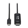 f1bb02f3eddd3e5dd29332c726202547 Tripp Lite series USB-C to HDMI Active Adapter Cable (M/M), 4K 60 Hz, HDR, HDCP 2.2, DP 1.2 Alt Mode, Black, 6 ft. (1.8 m)