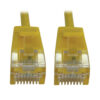 f1bce04d365c104316ec5ff68a8524fc-1 Tripp Lite series Cat6a 10G Snagless Molded Slim UTP Ethernet Cable (RJ45 M/M), PoE, Yellow, 20 ft. (6.1 m)