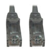 f20a998c39a6fd8882a591bf53a94221 Tripp Lite series Cat6a 10G Snagless Molded UTP Ethernet Cable (RJ45 M/M), PoE, Gray, 6 in. (15 cm)