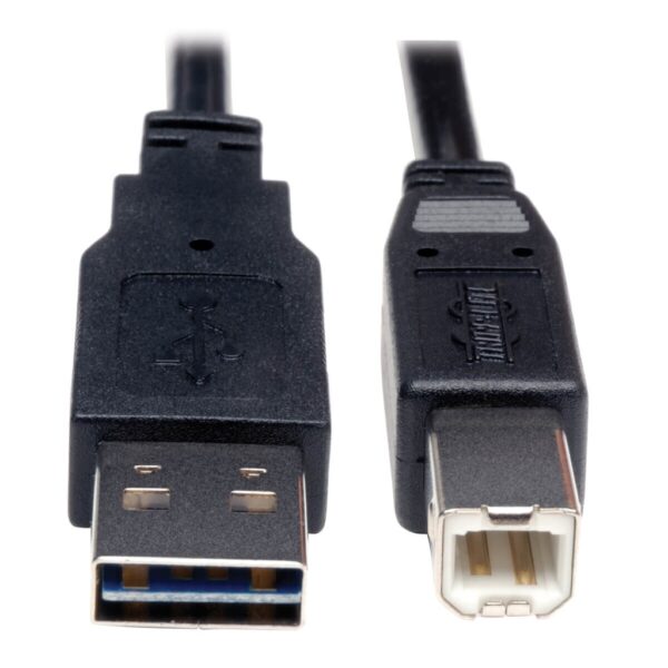 f25324f83b6cf5d092f997959afde503 Tripp Lite series Universal Reversible USB 2.0 Cable (Reversible A to B M/M), 10 ft. (3.05 m)
