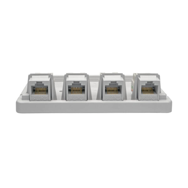 f2812ad1a200ae3a7a0c3e29e18dba65 Tripp Lite series Pre-Configured Unshielded Cat6 4-Port Surface-Mount Box, 110 IDC, RJ45, White, TAA - N236-004-WH