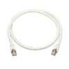 f2b208917b2638a82f6448555d04fc51 Tripp Lite series Cat8 25G/40G-Certified Snagless Shielded S/FTP Ethernet Cable (RJ45 M/M), PoE, White, 3 ft. (0.91 m), TAA