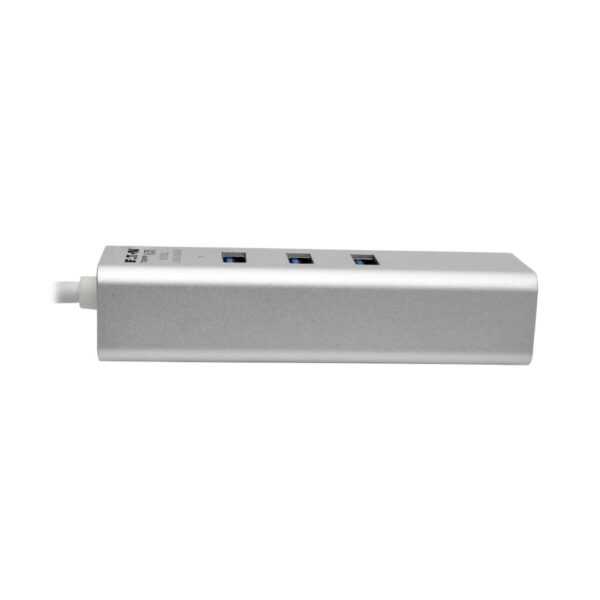 Tripp Lite series USB to Gigabit Ethernet NIC Network Adapter with 3 Port USB 3.x (5Gbps) Hub