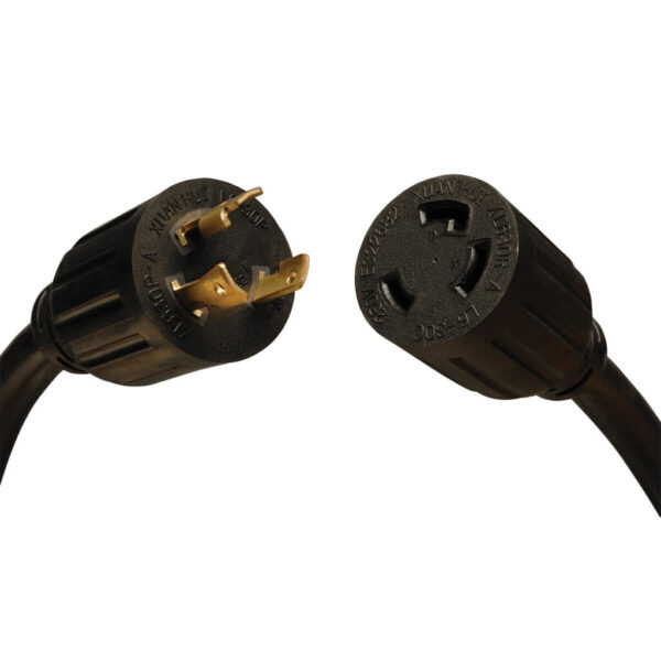Tripp Lite series Power Extension Cord, NEMA L6-30P to NEMA L6-30R - Heavy-Duty, Locking, 30A, 250V, 10 AWG, 8 ft. (2.43 m), Black
