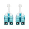 Tripp Lite series 10G Duplex Multimode 50/125 OM4 LSZH Fiber Optic Cable (LC/LC), Push/Pull Tabs, Magenta, 10 m