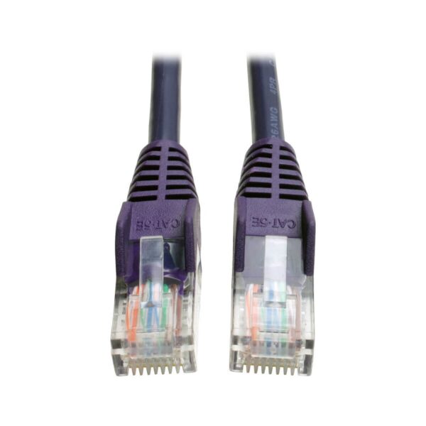Tripp Lite series Cat5e 350 MHz Snagless Molded (UTP) Ethernet Cable (RJ45 M/M), PoE - Purple, 10 ft. (3.05 m)
