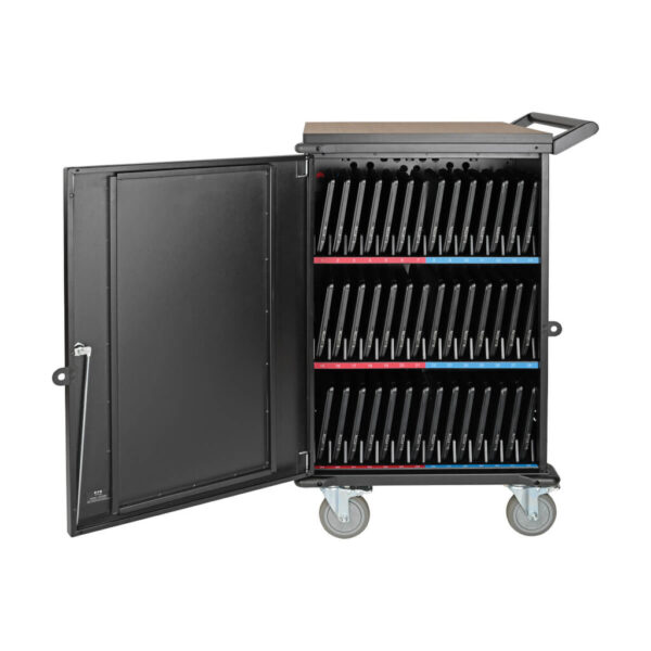 Tripp Lite series 42-Device AC Mobile Charging Cart - Laptops and Chromebooks, 120V, NEMA 5-15P, 10 ft. (3.05 m) Cord, Black