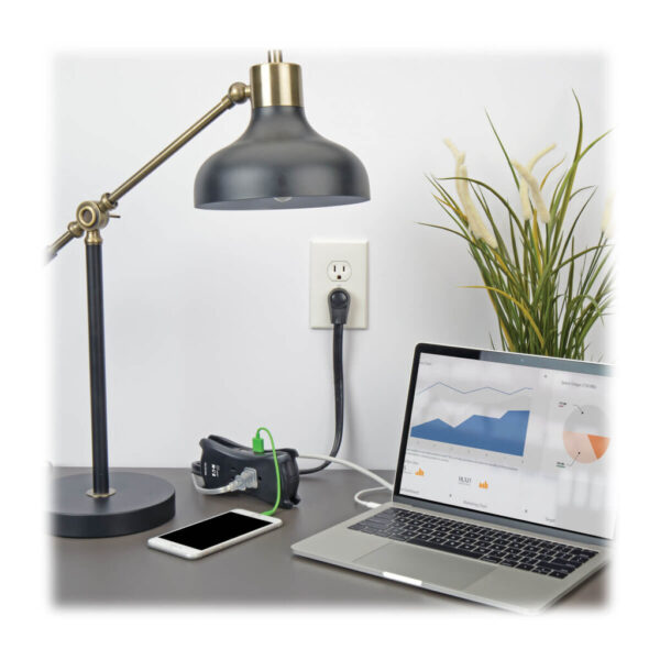 f319a6430b1fbba15aa2d93f01cc4ca9 Tripp Lite series Protect It! 3-Outlet Travel-Size Surge Protector - 5-15R Outlets, 2 USB Ports, 5-15P Input, 1050 Joules, Black
