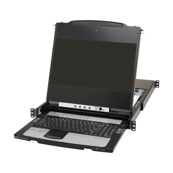 Tripp Lite series NetDirector 16-Port DisplayPort KVM Switch Console with 17 in. LCD, IP Remote Access, Dual Rail, 1U Rack-Mount, TAA