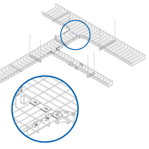 Tripp Lite series Universal Coupler Kit for Wire Mesh Cable Trays, 50 Pack