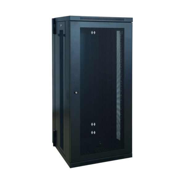 Tripp Lite series SmartRack 26U Low-Profile Switch-Depth Wall-Mount Half-Height Rack Enclosure, Hinged Back