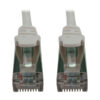 Tripp Lite series Cat6a 10G Snagless Shielded Slim STP Ethernet Cable (RJ45 M/M), PoE, White, 3 ft. (0.9 m)