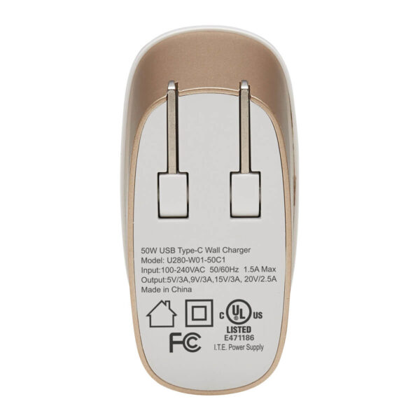 Tripp Lite series 50W Compact USB-C Wall Charger - GaN Technology, USB-C Power Delivery 3.0
