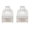 Tripp Lite series Cat6 Gigabit Snagless Slim UTP Ethernet Cable (RJ45 M/M), PoE, Black, 8-in. (20.32 cm)