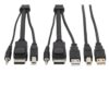 Tripp Lite series DisplayPort KVM Cable Kit - DP, USB, 3.5 mm Audio (3xM/3xM) + USB (M/M), 4K, 4:4:4, 6 ft. (1.83 m), Black