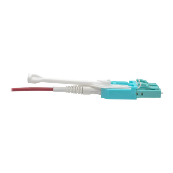 Tripp Lite series 10G Duplex Multimode 50/125 OM4 LSZH Fiber Optic Cable (LC/LC), Push/Pull Tabs, Magenta, 6 m