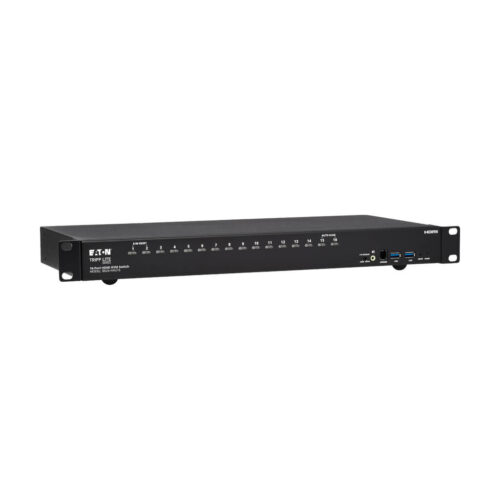 Tripp Lite series 16-Port 4K HDMI/USB KVM Switch - 4K 60 Hz Video/Audio, USB Peripheral Sharing, 1U Rack-Mount, TAA