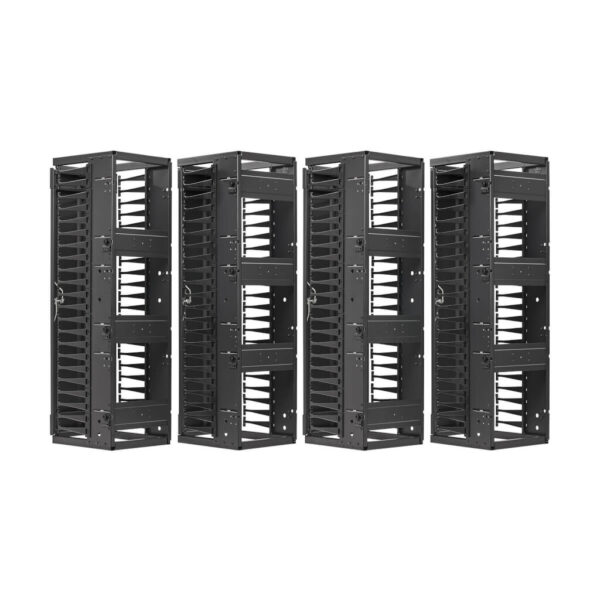 f5019ba4a6fae22536be7b31fb364155 Tripp Lite series High-Capacity Vertical Cable Manager - Deep Double Finger Duct with Cover, Double Sided, 12 in. Wide, Black, 7 ft. (2.2 m)
