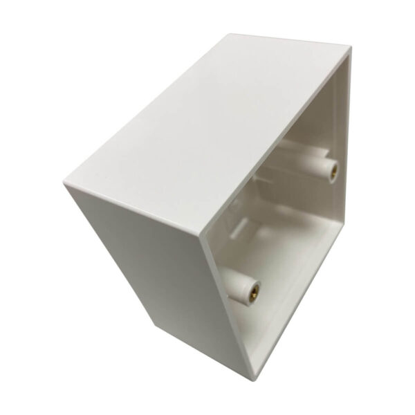 Tripp Lite series Single-Gang Surface Mounting Box, UK Style, 86 x 86 x 47 mm, White, TAA