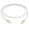 Tripp Lite series Safe-IT Cat6a 10G Snagless Antibacterial UTP Ethernet Cable (RJ45 M/M), PoE, White, 3 ft. (0.91 m), TAA