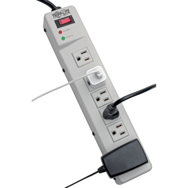 f54c6d3a2d2af1dedd4943b6b47fee4a Tripp Lite series Protect It! Surge Protector with 6 Right-Angle Outlets, 6 ft. (1.83 m) Cord, 1340 Joules, Diagnostic LEDs, Metal Case