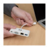 f561e34243cc19f1e7109a1872dc0e99 Tripp Lite series USB-C Multiport Adapter, VGA, USB 3.x (5Gbps) Hub Port, Gigabit Ethernet and 60W PD Charging, White