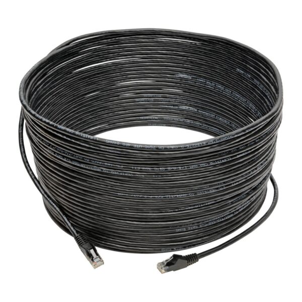 Tripp Lite series Cat6 Gigabit Snagless Molded (UTP) Ethernet Cable (RJ45 M/M), PoE, Black, 75 ft. (22.86 m)