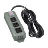 Tripp Lite series Industrial Power Strip, 3-Outlet, 9 ft. (2.7 m) Cord, NEMA 5-15P Plug, Switch Guard