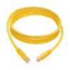 f5dc18769fb0dc653fbcf7c394c8af59 Tripp Lite series Cat6 Gigabit Molded (UTP) Ethernet Cable (RJ45 M/M), PoE, Yellow, 7 ft. (2.13 m)