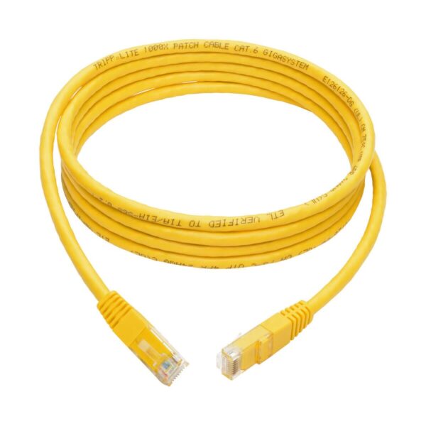 f5dc18769fb0dc653fbcf7c394c8af59 Tripp Lite series Cat6 Gigabit Molded (UTP) Ethernet Cable (RJ45 M/M), PoE, Yellow, 7 ft. (2.13 m)