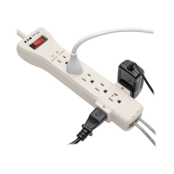 Tripp Lite series Protect It! 7-Outlet Surge Protector, 15 ft. (4.57 m) Cord, 2520 Joules, Fax/Modem Protection, RJ11