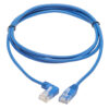 Tripp Lite series Left-Angle Cat6 Gigabit Molded Slim UTP Ethernet Cable (RJ45 Left-Angle M to RJ45 M), Blue, 5 ft. (1.52 m)
