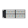 Tripp Lite series 48-Port Cat6 Patch Panel - 4PPoE Compliant, 110/Krone, 568A/B, RJ45 Ethernet, 2U Rack-Mount, Black, TAA