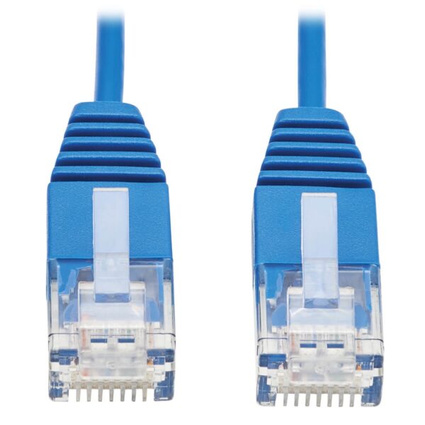f64ac8e8c093c98e3af46d8ced4a319a-1 Tripp Lite series Cat6 Gigabit Molded Ultra-Slim UTP Ethernet Cable (RJ45 M/M), Blue, 1 ft. (0.31 m)