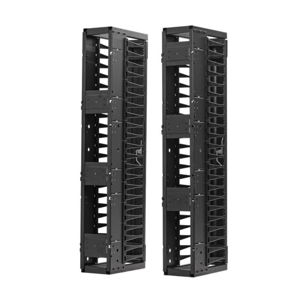 Tripp Lite series High-Capacity Vertical Cable Manager - Deep Double Finger Duct with Cover, Single Sided, 6 in. Wide, Black, 7 ft. (2.2 m)