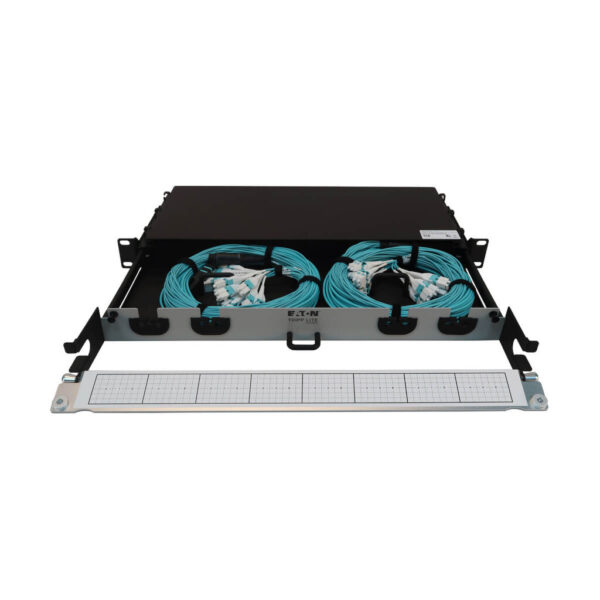 f6673b31c09d0c0eec84fa7790624848 Tripp Lite series Preloaded Fiber Panel, 1U - 2x (24F MTP/MPO-PC to 12x LC Duplex F/M) 24F Trunk Cables, OM4 Multimode, 20 m (65.6 ft.)