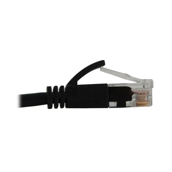 Tripp Lite series Cat6a 10G Snagless Molded Slim UTP Ethernet Cable (RJ45 M/M), PoE, Black, 6 in. (15 cm)