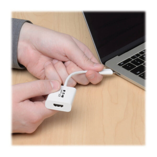 Tripp Lite series USB 3.2 Gen1 Type-C to HDMI 4K Adapter with Alternate Mode - DP 1.2, White