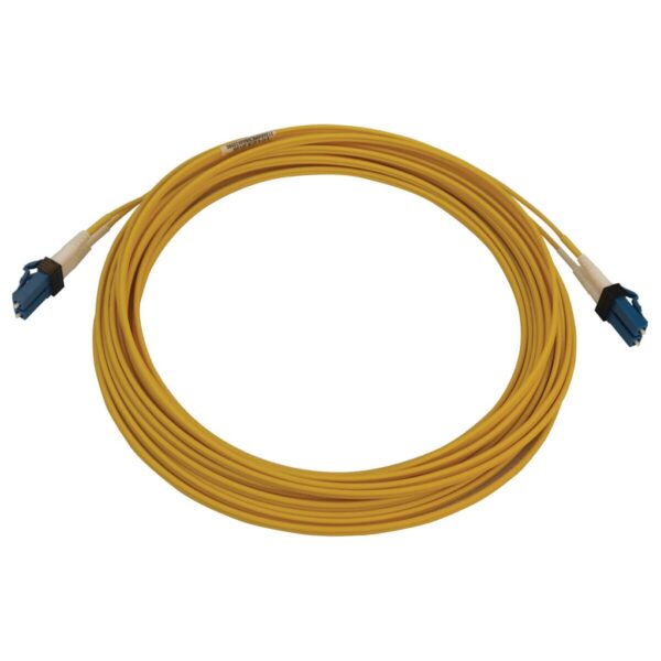 Tripp Lite series 400G Duplex Singlemode 9/125 OS2 Switchable Fiber Optic Cable (LC/UPC M/M), LSZH, Yellow, 7 m (23 ft.)