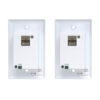 Tripp Lite series HDMI over Cat6 Extender Kit, Wallplate, 4K 60Hz, 4:4:4, IR, PoC, HDR, HDCP 2.2, 230 ft., TAA
