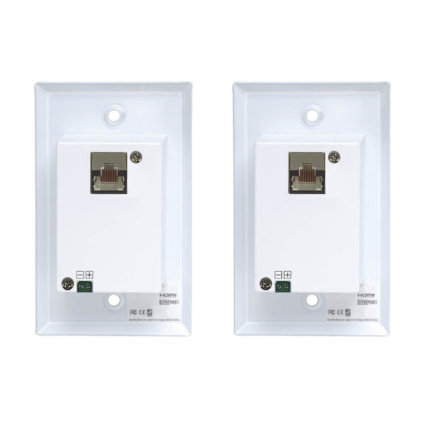 Tripp Lite series HDMI over Cat6 Extender Kit, Wallplate, 4K 60Hz, 4:4:4, IR, PoC, HDR, HDCP 2.2, 230 ft., TAA