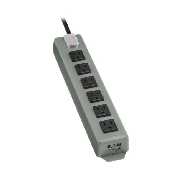 Tripp Lite series Industrial Power Strip Metal, Lighted Power Switch, 6-Outlet, 6 ft. (1.8 m) Cord