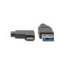 f77e91784b4f7f2d6e5d61b02236cfa3 Tripp Lite series USB-C to USB-A Cable (M/M), Right-Angle C, USB 3.2 Gen 1 (5 Gbps), Thunderbolt 3 Compatible, 3 ft. (0.91 m)